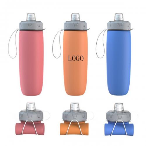 Food Grade Silicone Curly Folding Bottle 18OZ